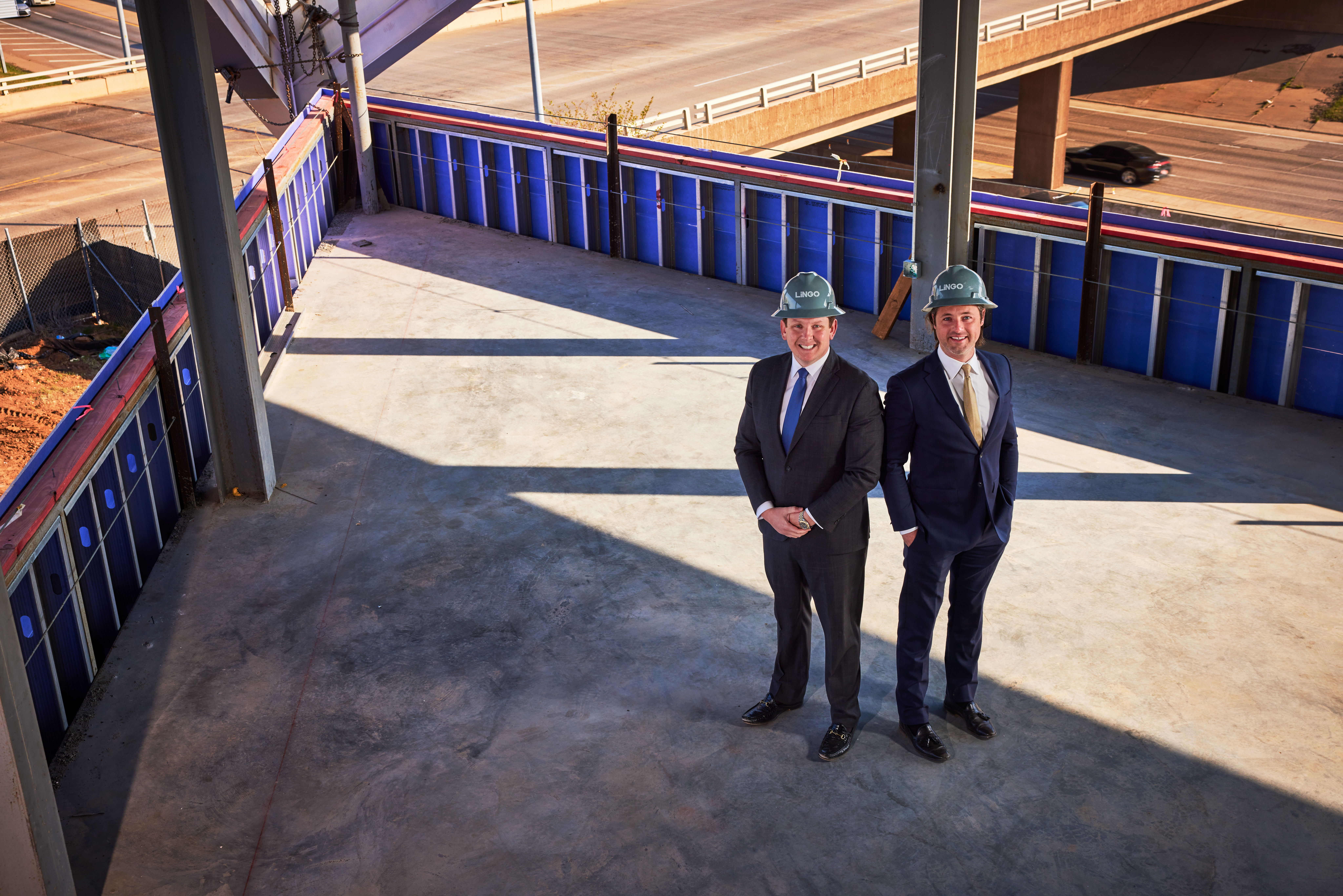 Nick Berry and Cameron Rock at the Berry Rock Building construction site
