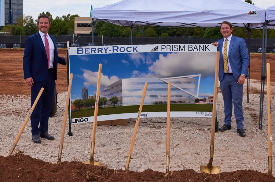 Berry Rock Building groundbreaking ceremony at 616 N. Walnut Ave in Oklahoma City's Flatiron District, September 2025